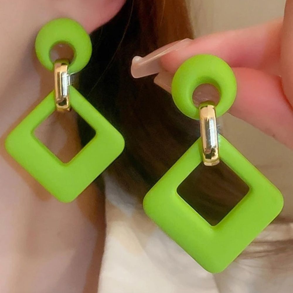 3for$20 Andkiss 1pair Fashionable Square Drop Earrings For Women